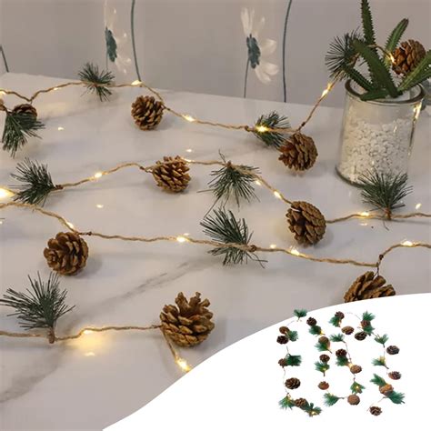 Image result for Pine Cone LED String Lights