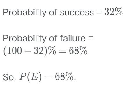 If P(E) is 38% of an event what is the probability of failure of this ...