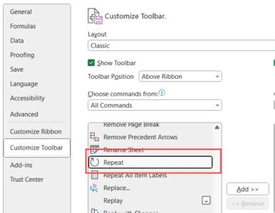 Excel Repeat Command 的图像结果