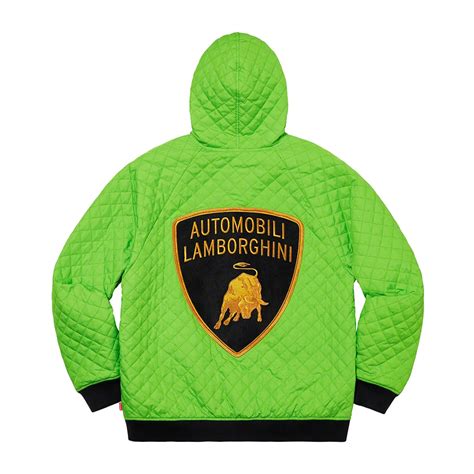 购买 Supreme Automobili Lamborghini Hooded Work Jacket Lime - Novelship