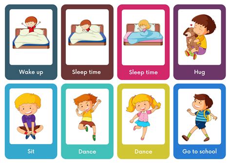 Daily Routine FlashCards 的图像结果