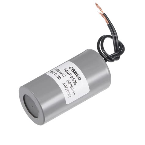 Buy sourcing CBB60 Run Capacitor 16uF 250V AC 2 Wires 50/60Hz Cylinder ...