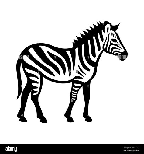 black vector zebra icon on white background Stock Vector Image & Art - Alamy