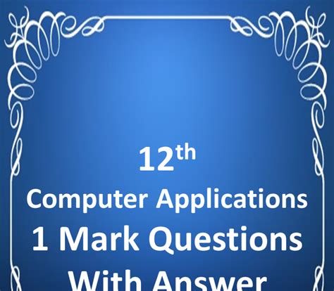 Image result for 12th Computer Application 2Mark
