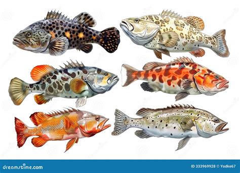 A Collection of Six Detailed Illustrations Showcasing Various Species ...