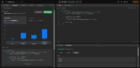 Convert 1D Array into 2D Array Python LeetCode 的图像结果