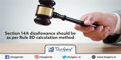 Section 14A disallowance should be as per Rule 8D Calculation Method
