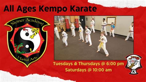 All Ages Martial Arts Class - Kempo Karate - Saturdays @ 10:00 am - All ...