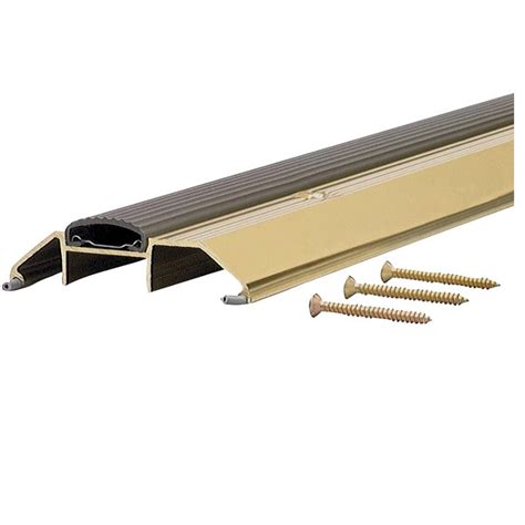 Threshold- Aluminum- 36" x 3 3/4" x 1 1/8"- Vinyl Insert- Bright Gold ...