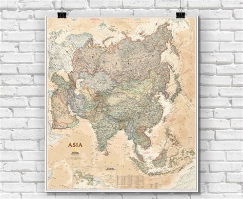Asia Wall Map 的图像结果