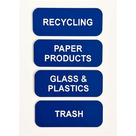 Custom Recycling and Trash Container Labels