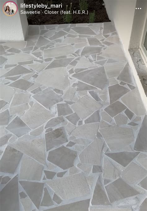 White Tile Patio Flooring Design