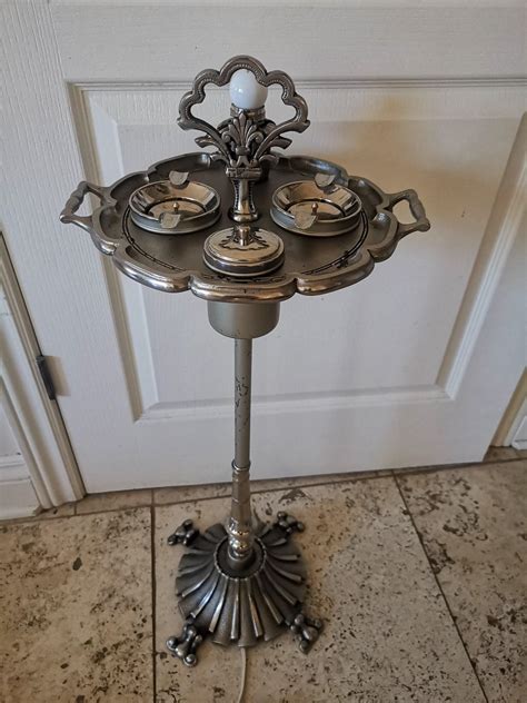 Rare Vintage Victorian Style Cast Iron Floor Standing Ashtray/3 ...
