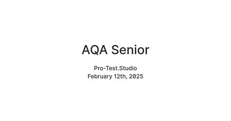 AQA Senior — Teletype