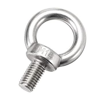 uxcell Lifting Eye Bolt M14 x 25mm Male Thread 304 Stainless Steel for ...