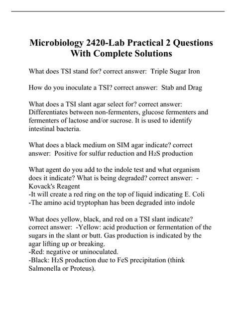 Microbiology Lab Practical Questions 的图像结果