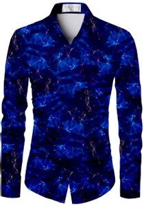 Trijal Fab Men Printed Casual Light Blue Shirt - Buy Trijal Fab Men ...