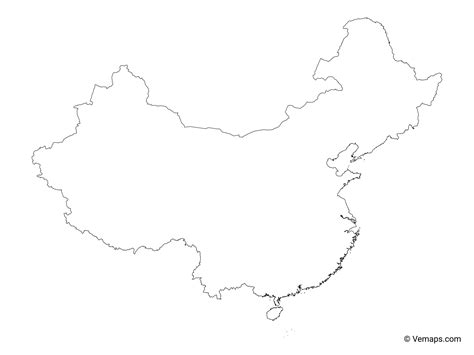 Map Of China Outline