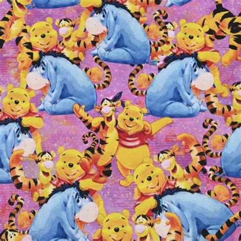 Winnie the Pooh Fabric Tigger Piglet Eeyore Fabric Cartoon Fabric Pure ...