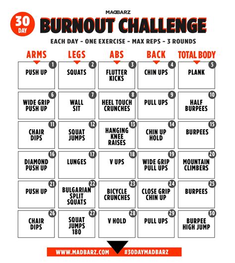 At Home 30 Day Workout Challenge