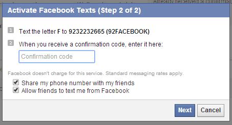 Image result for FB SMS Code
