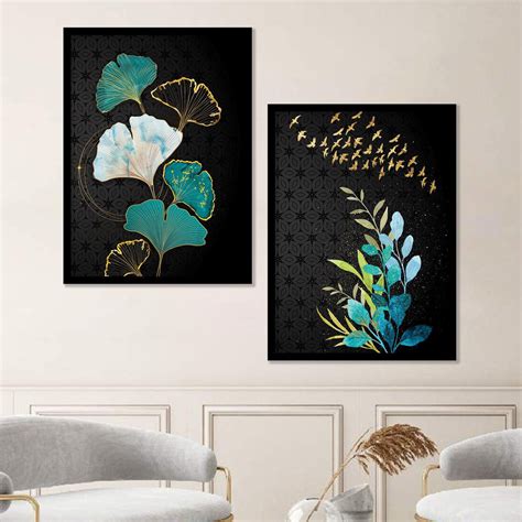 Framed Vibrant Nature Inspired Wall Art Set – Kotart