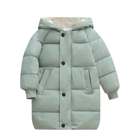 Kids Down Coat Winter Clothes Warm Hooded Puffer Quilted Jacket Mid ...