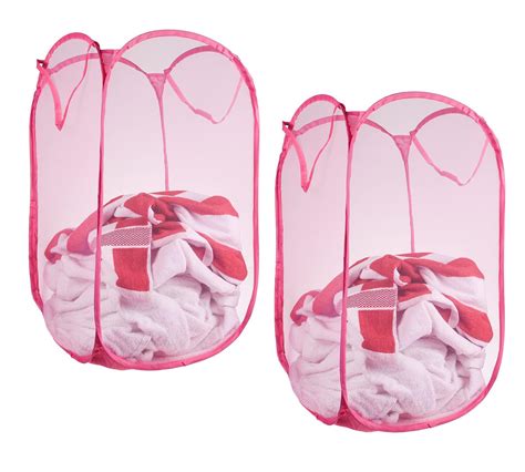 Kuber Industries Nylon Mesh Laundry Basket|Foldable Laundry Bag|Netted ...