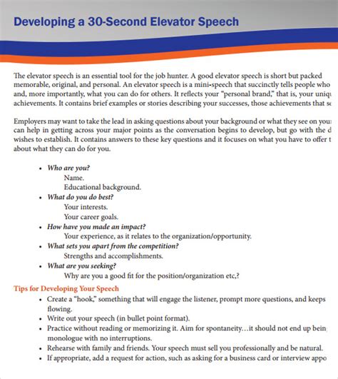 Image result for Elevator Speech Examples