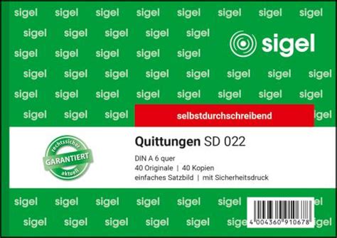 Quittungsblöcke | SIGEL