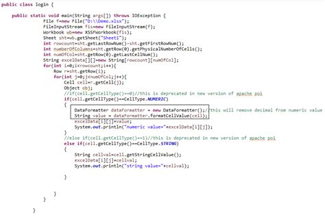 Read numeric data from excel file in selenium