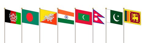 The circular Middle East Asian flag tells the name of each country on a ...