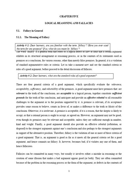 Freshman Course Logic Chapter 5 Fallacy 的图像结果