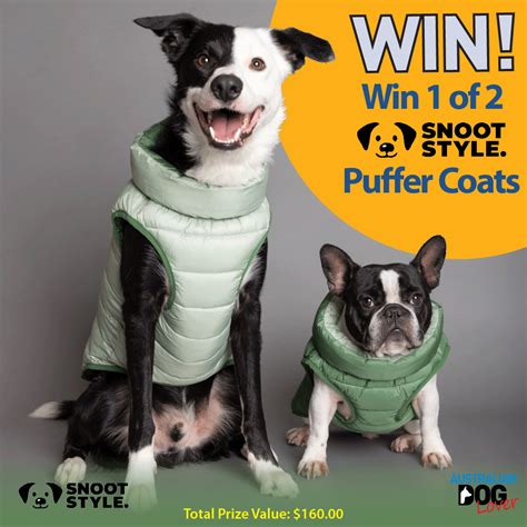 Win 1 of 2 Snoot Style Dog Puffer Jackets | Australian Dog Lover