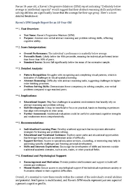 Psychometry report - Vanderbilt ADHD Scale - For an 18-year-old, a ...