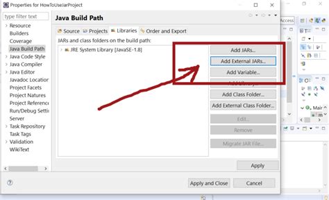 Image result for Project Build Path and Importing Jars