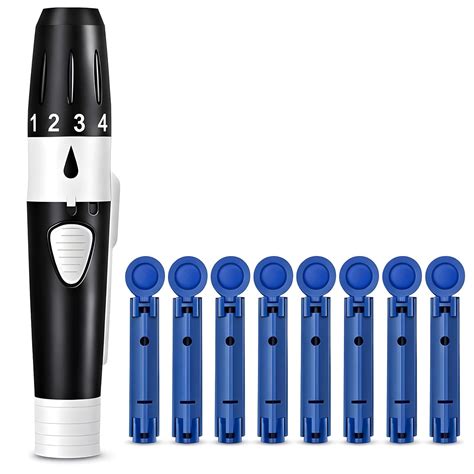 MCP Lancing Device Sugar Testing Pricking Pen 5 Depth Settings Pain ...