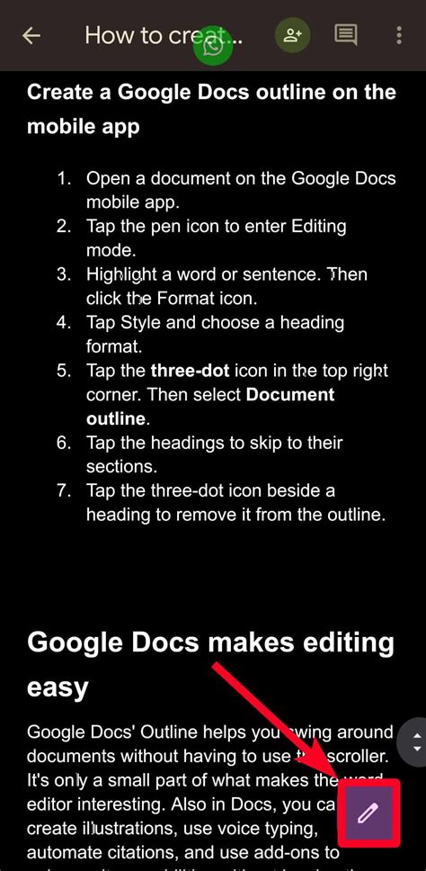 Google Docs: How to create an outline