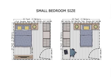 Bedroom interior design: Key dimensions and layouts explained. | Small ...