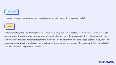 Image result for Compensatory Decision Model