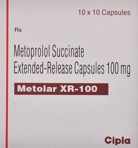 Metolar Xr 100 MG Capsule (10): Uses, Side Effects, Price & Dosage ...