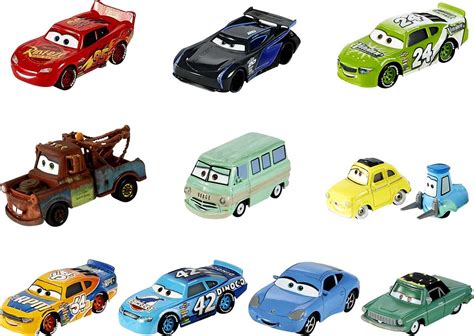 Disney and Pixar Cars Die-Cast Vehicle 10-Pack, Collectible Set of 1:55 ...