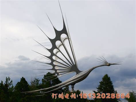 不锈钢抽象白鹭 公园动物雕塑-佳鸿雕塑厂