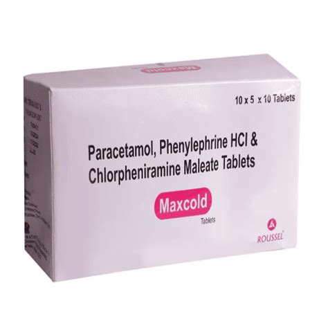 Chlorpheniramine Maleate (2mg) + Paracetamol (325mg) + Phenylephrine ...