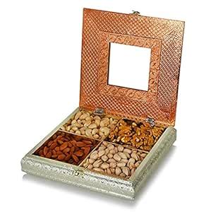 Fruitri Handmade Dry Fruit Gift Boxes with Dry Fruits - 4 Part, Mix Dry ...