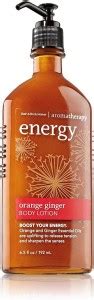 BATH & BODY WORKS Works Aromatherapy Body Lotion Energy - Orange Ginger ...