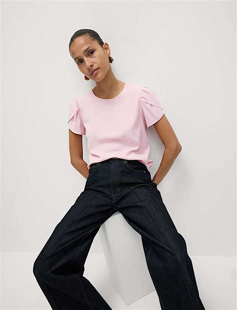 Buy Puff Sleeve Top at Marks & Spencer