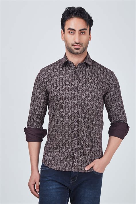 Buy Light Brown Slim Fit Full Sleeves Shirt Online – Pavilion Jeans ...