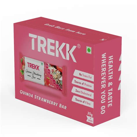 TREKK Quinoa Strawberry Granola Bar 35g(Pack of 12 bars) (Net 420g)(₹1 ...