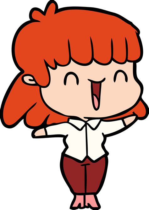 mujer de dibujos animados de vectores 12390631 Vector en Vecteezy